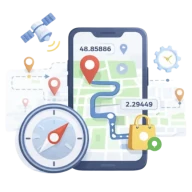 Illustration géocodage d'adresses en latitude et longitude